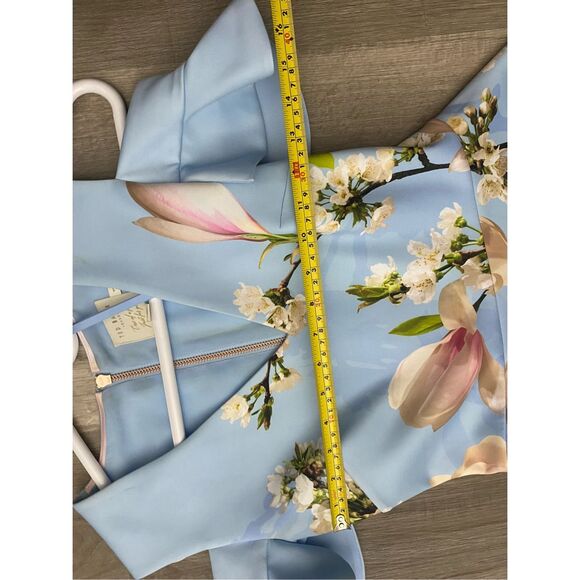 Ted Baker Effrae Harmony Cold-Shoulder Dress - Pale Blue, Sz 1 (Small) - Picture 6 of 11